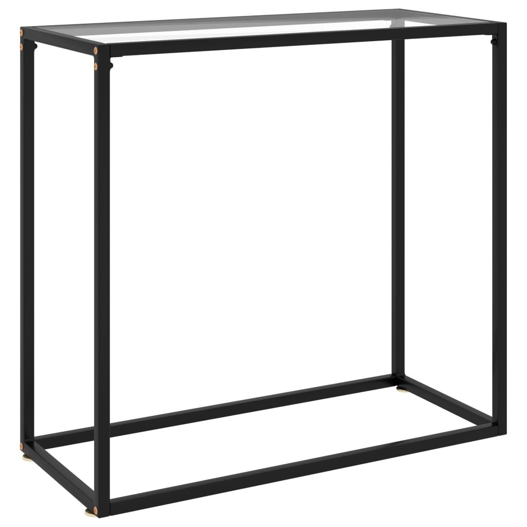 Console Table Transparent 80x35x75 cm Tempered Glass - Decor Base