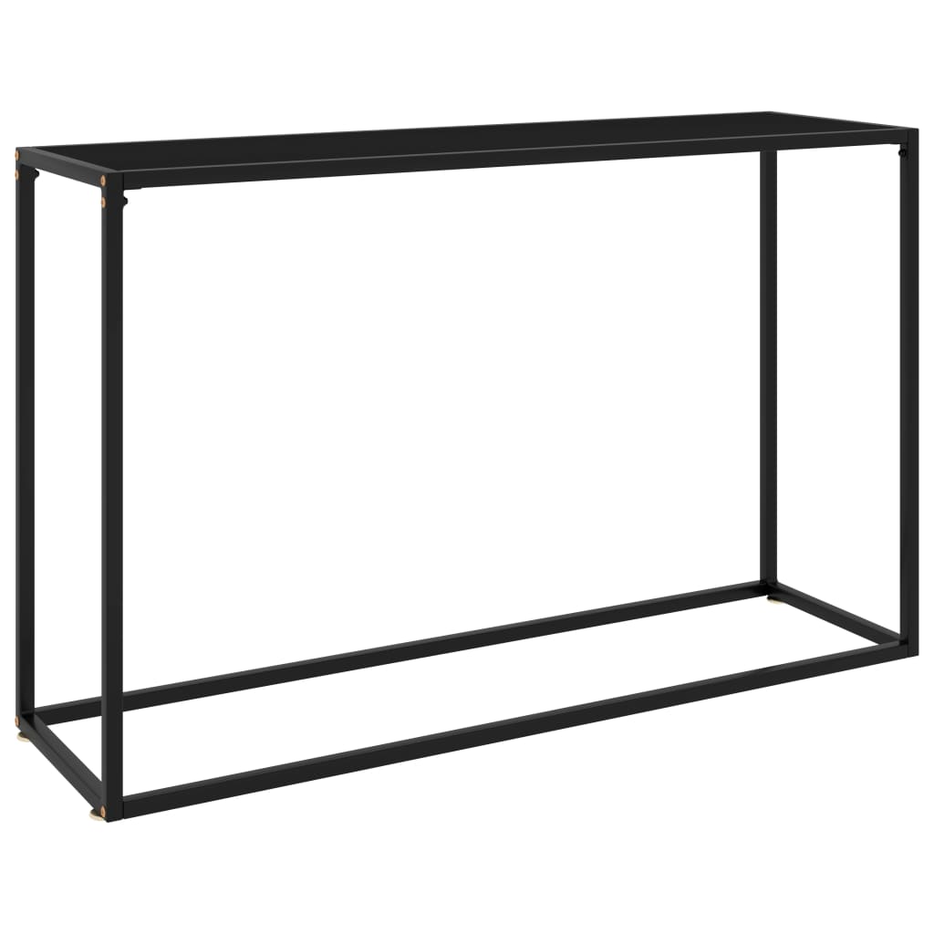 Console Table Black 120x35x75 cm Tempered Glass - Design Hut