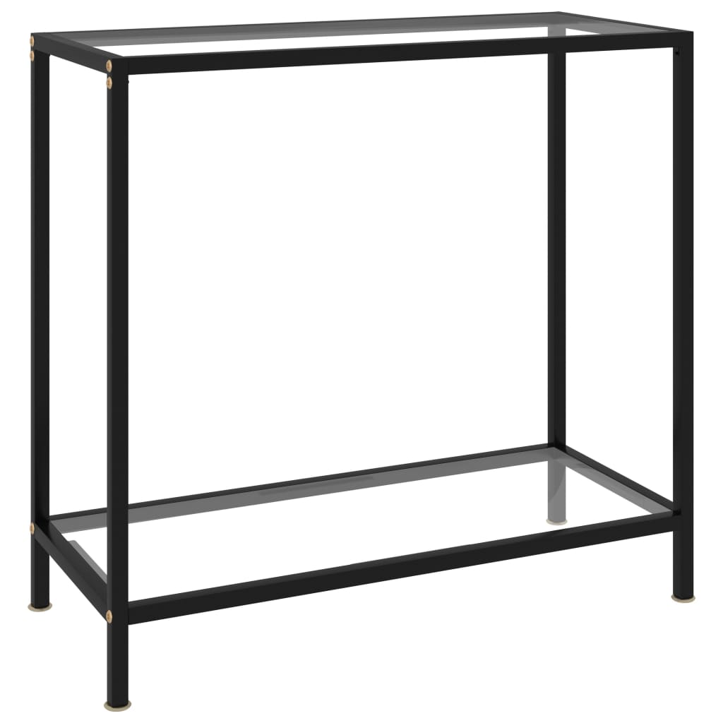 Console Table Transparent 80x35x75 cm Tempered Glass - Sid & Sam