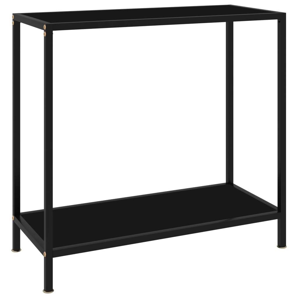 Console Table Black 80x35x75 cm Tempered Glass - Tyrell & Tyrell