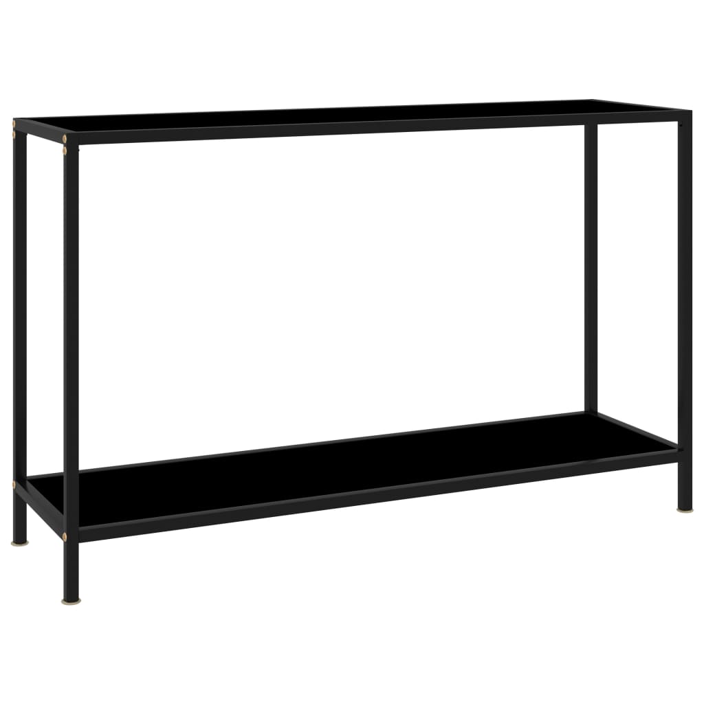 Console Table Black 120x35x75 cm Tempered Glass - Merkel Designers
