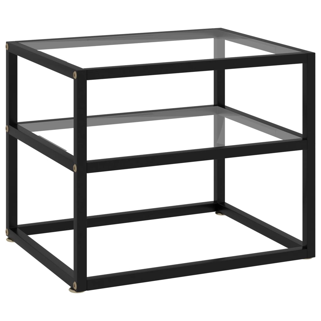 Console Table Transparent 50x40x40 cm Tempered Glass - Decor Base