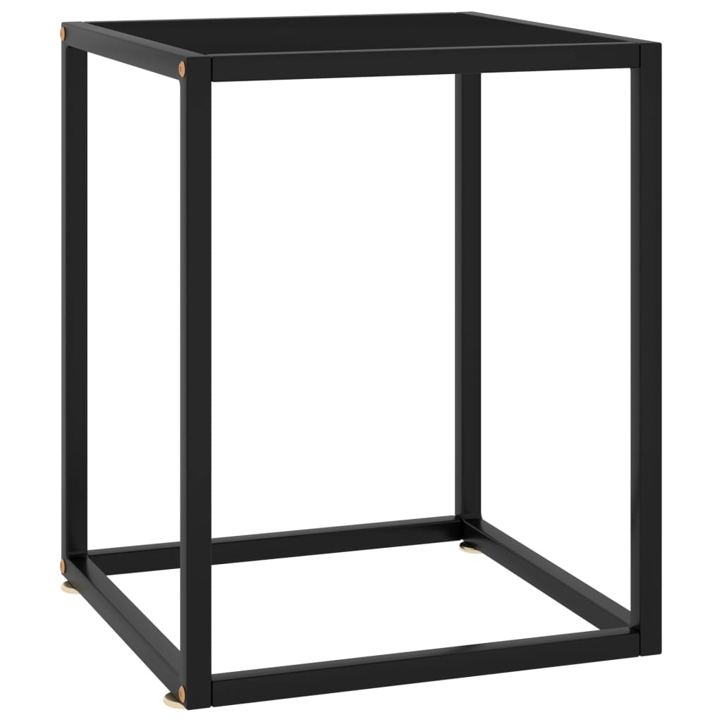 Coffee Table Black with Black Glass 40x40x50 cm - Unbeatable Bargains