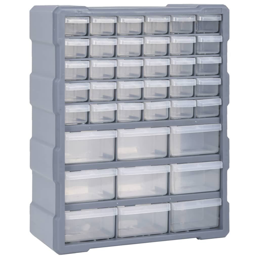 Multi-drawer Organiser with 39 Drawers 38x16x47 cm - Decor Base