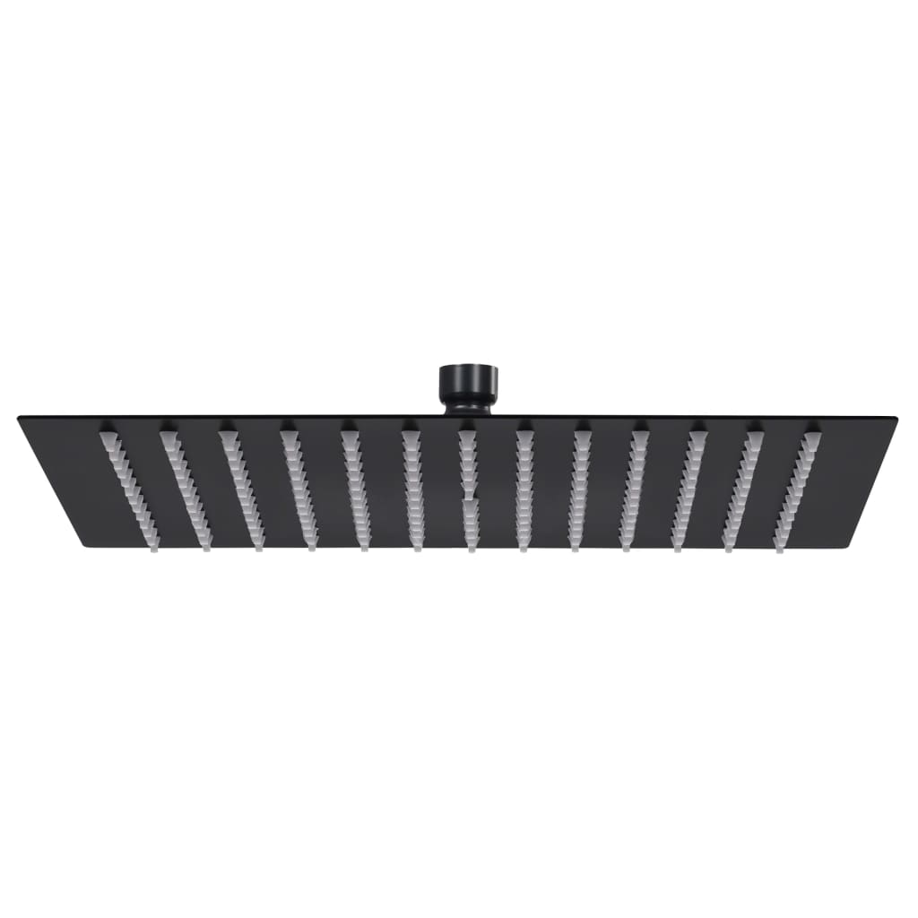 Rain Shower Head Stainless Steel 25x25 cm Square Black - Tyrell & Tyrell