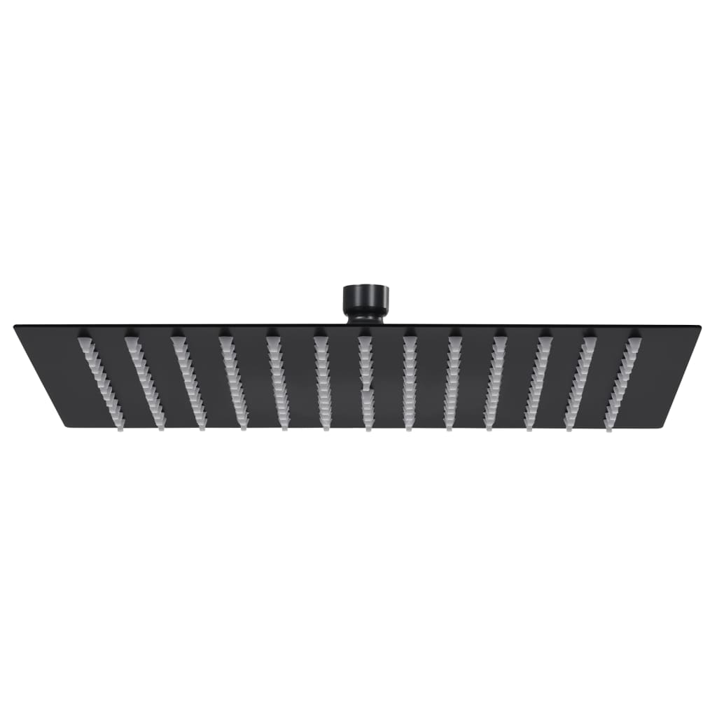 Rain Shower Head Stainless Steel 30x30 cm Square Black - Unbeatable Bargains