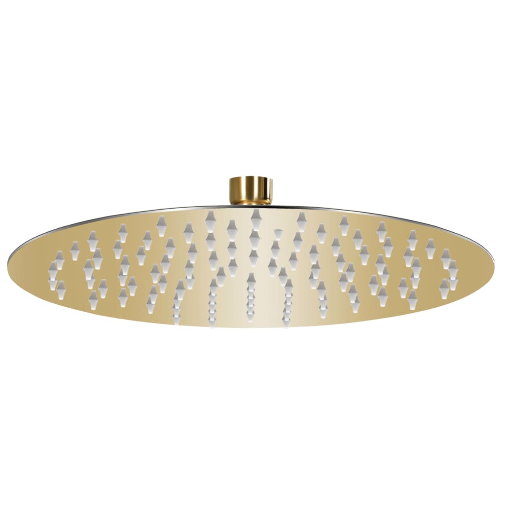 Rain Shower Head Stainless Steel 25cm Round Gold - The Home Maker