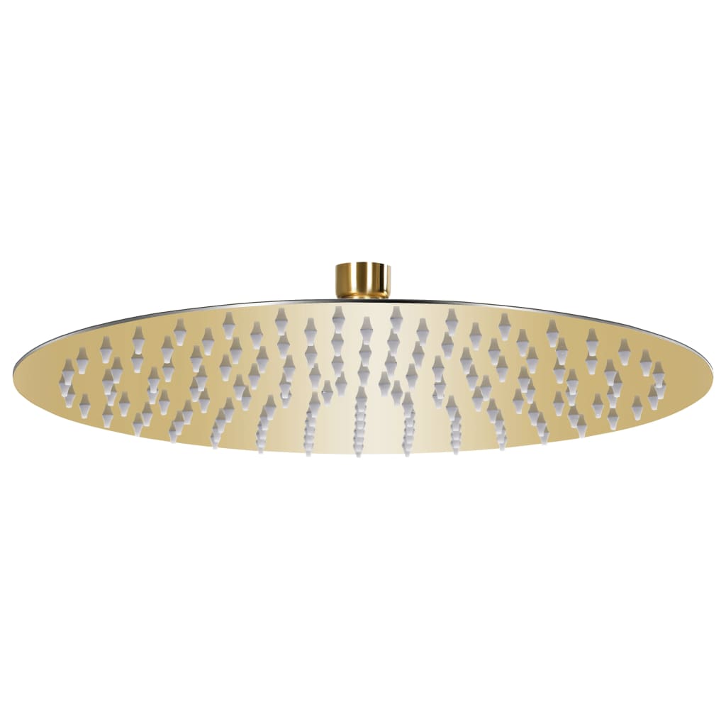 Rain Shower Head Stainless Steel 30cm Round Gold - Brittle & Co