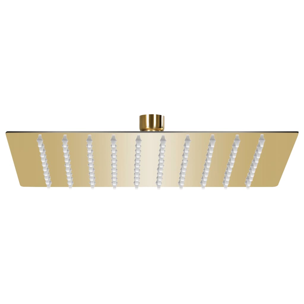 Rain Shower Head Stainless Steel 20x20cm Square Gold - Design Hut