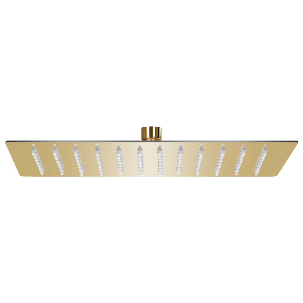 Rain Shower Head Stainless Steel 30x20cm Rectangular Gold - The Home Maker