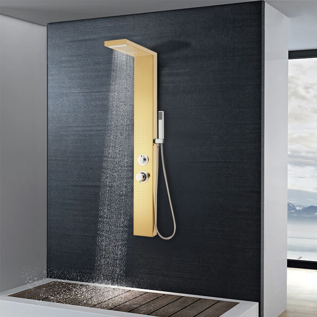 Shower Panel System Stainless Steel 201 Gold - Millennium Furniture