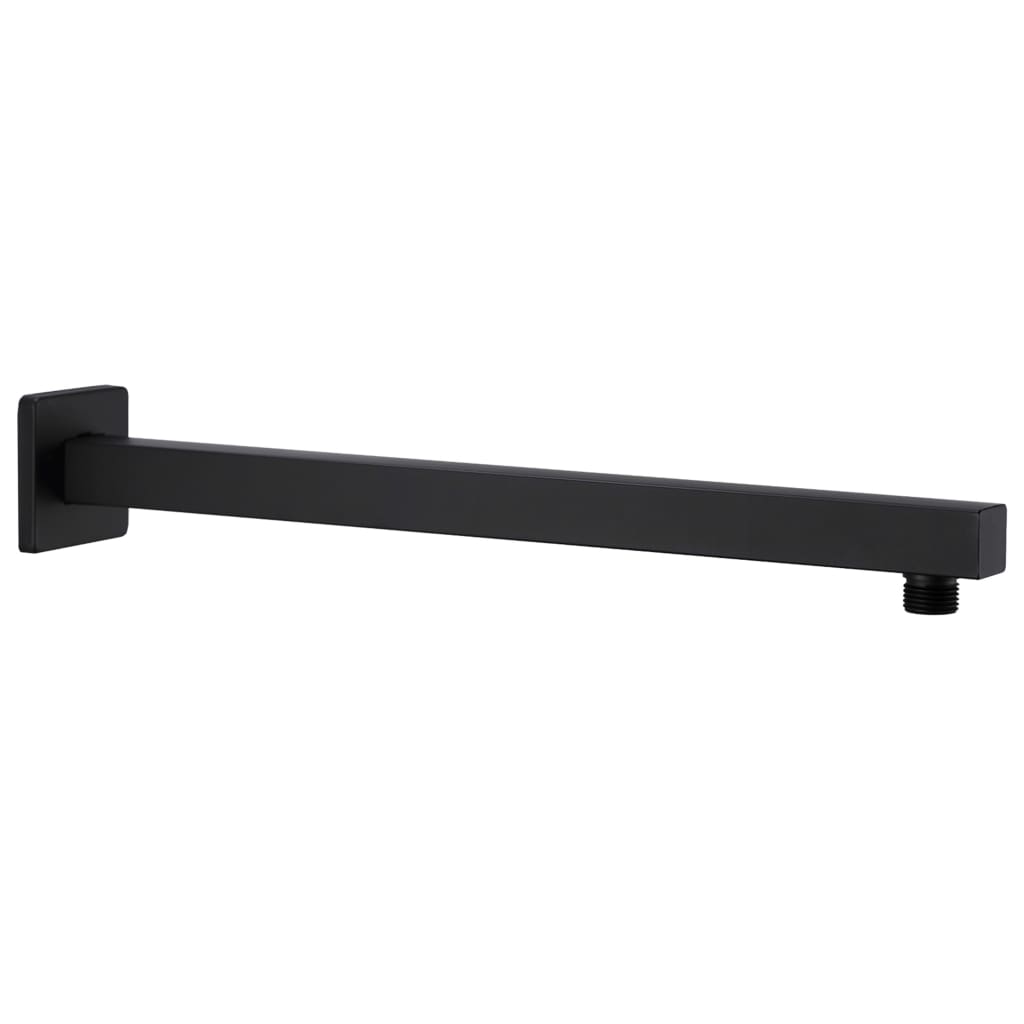 Shower Support Arm Square Stainless Steel 201 Black 40 cm - Unbeatable Bargains