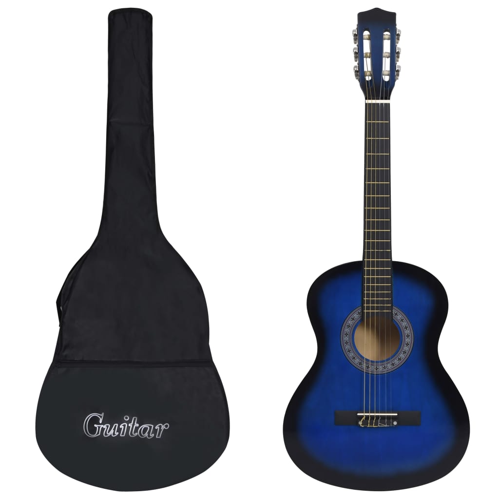 Classical Guitar for Beginner with Bag Blue 3/4 36" - Tyrell & Tyrell