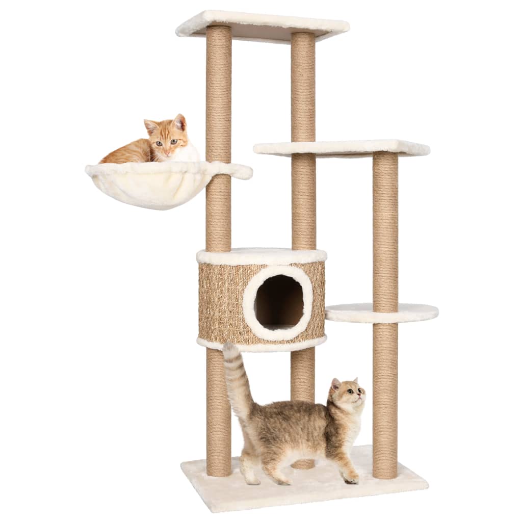 Cat Tree with Scratching Post 126cm Seagrass - Decor Base