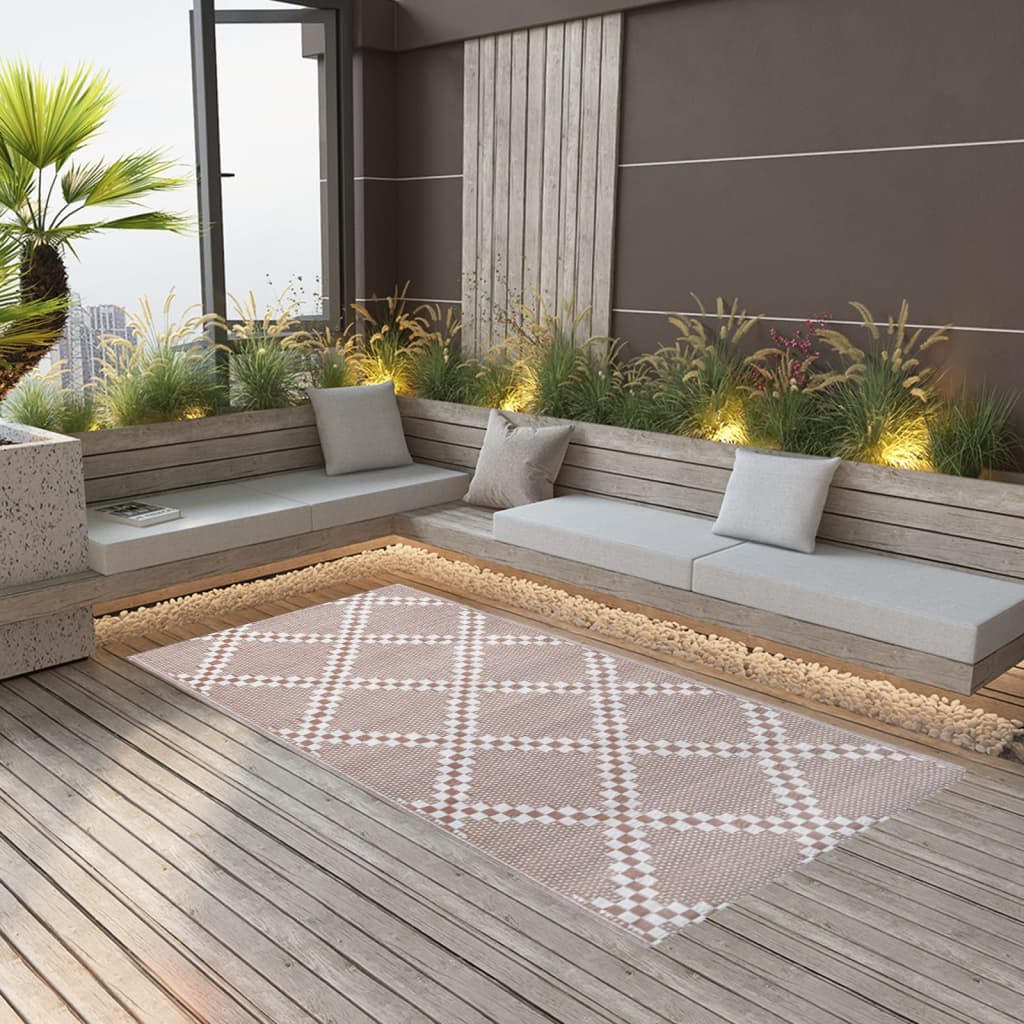 Outdoor Carpet Brown 190x290 cm PP - Decor Base