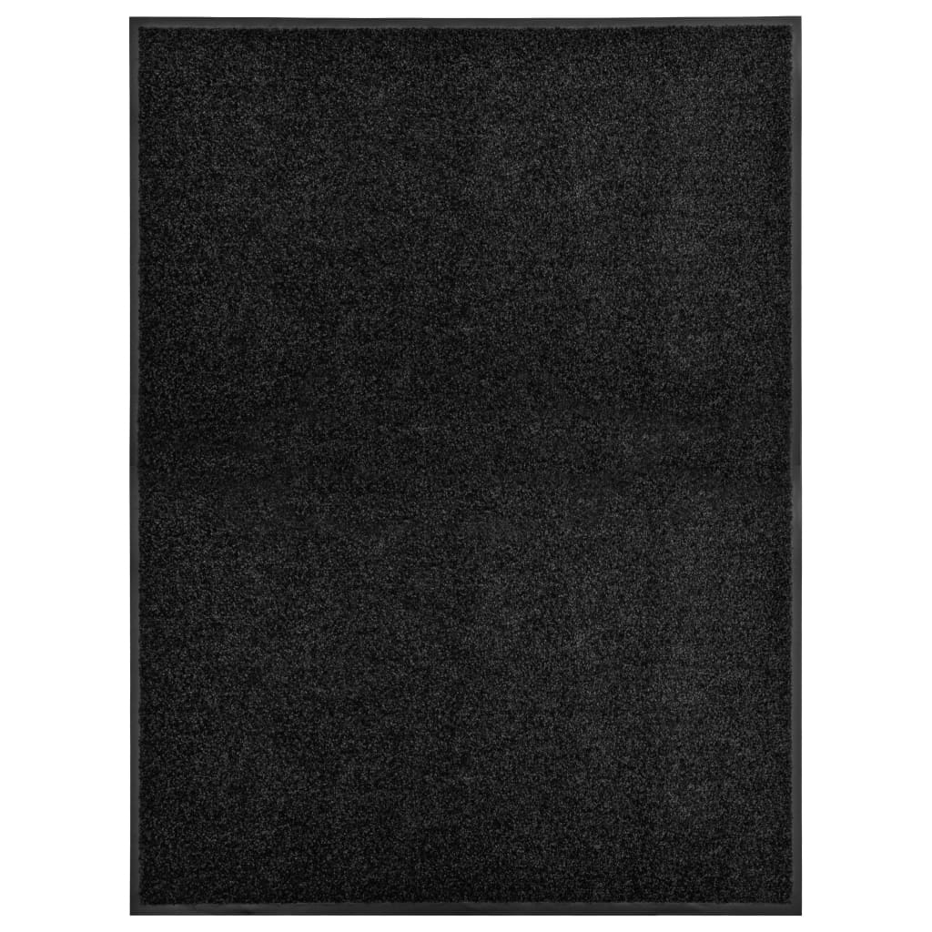 Doormat Washable Black 90x120 cm - Design Hut