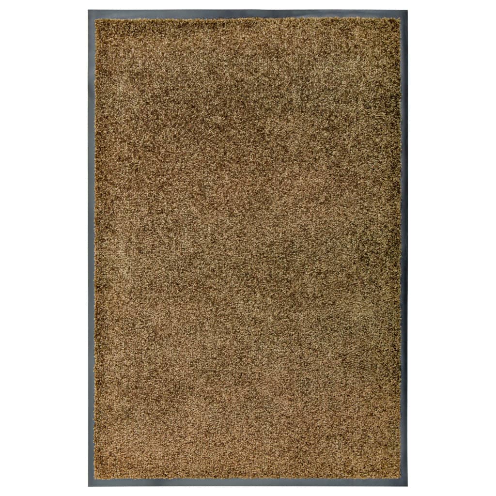 Doormat Washable Brown 60x90 cm - Decor Base