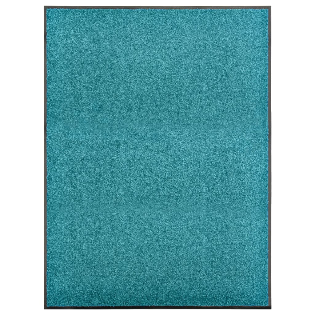 Doormat Washable Cyan 90x120 cm - Decor Base
