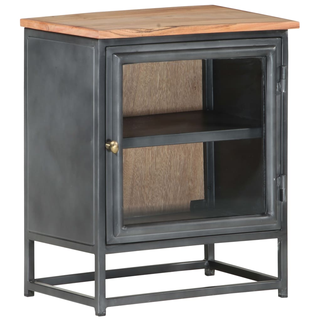 Bedside Table - BANCROFT Nightstand Grey 40cm - Casper Homes