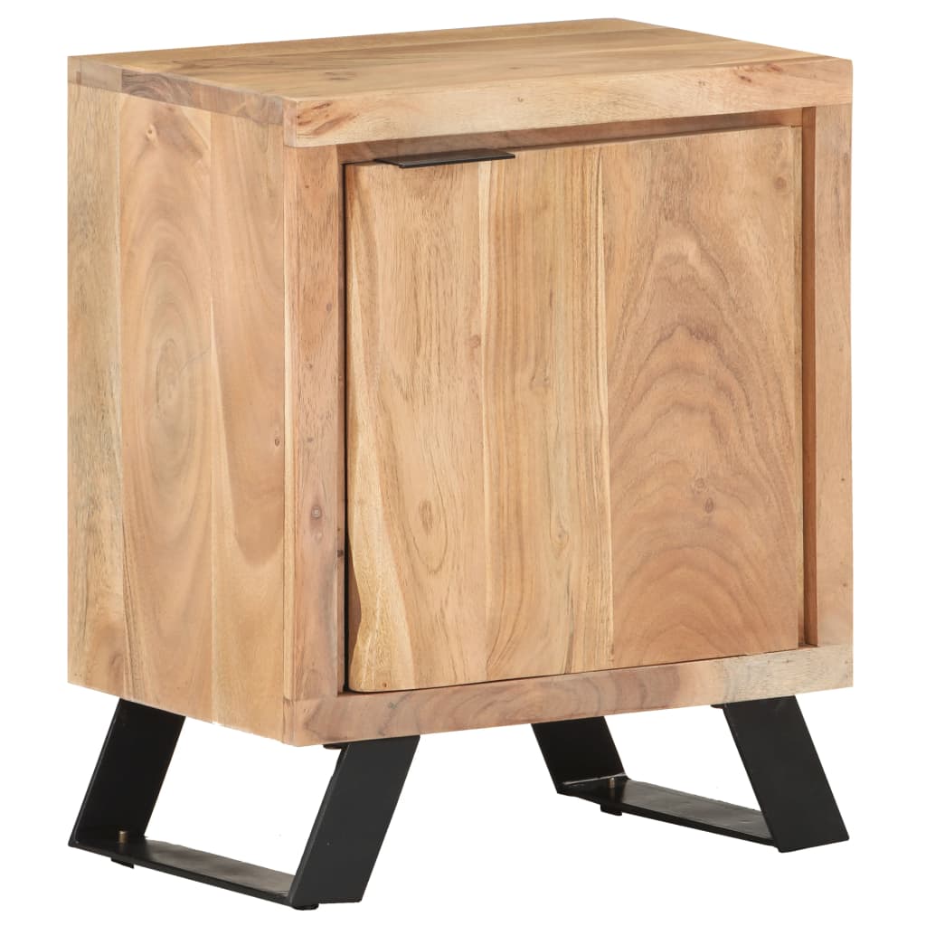 Bedside Table - BANGOR Nightstand Natural 40cm - Brittle & Co