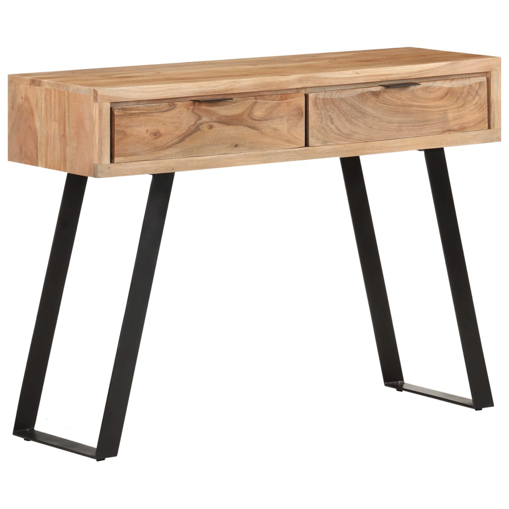 Console Table 100x35x76 cm Solid Acacia Wood with Live Edges - Casper Homes