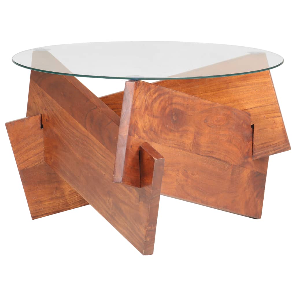 Coffee Table 60 cm Solid Acacia Wood - Brittle & Co