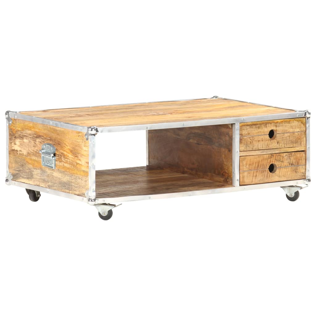 Coffee Table 89x59x33 cm Solid Rough Mango Wood - Tyrell & Tyrell