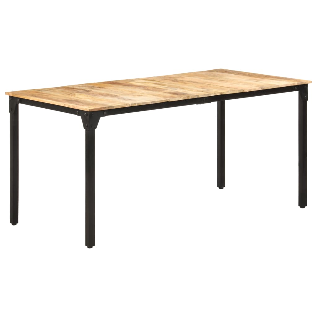 Dining Table 160x80x76 cm Rough Mango Wood - Tyrell & Tyrell
