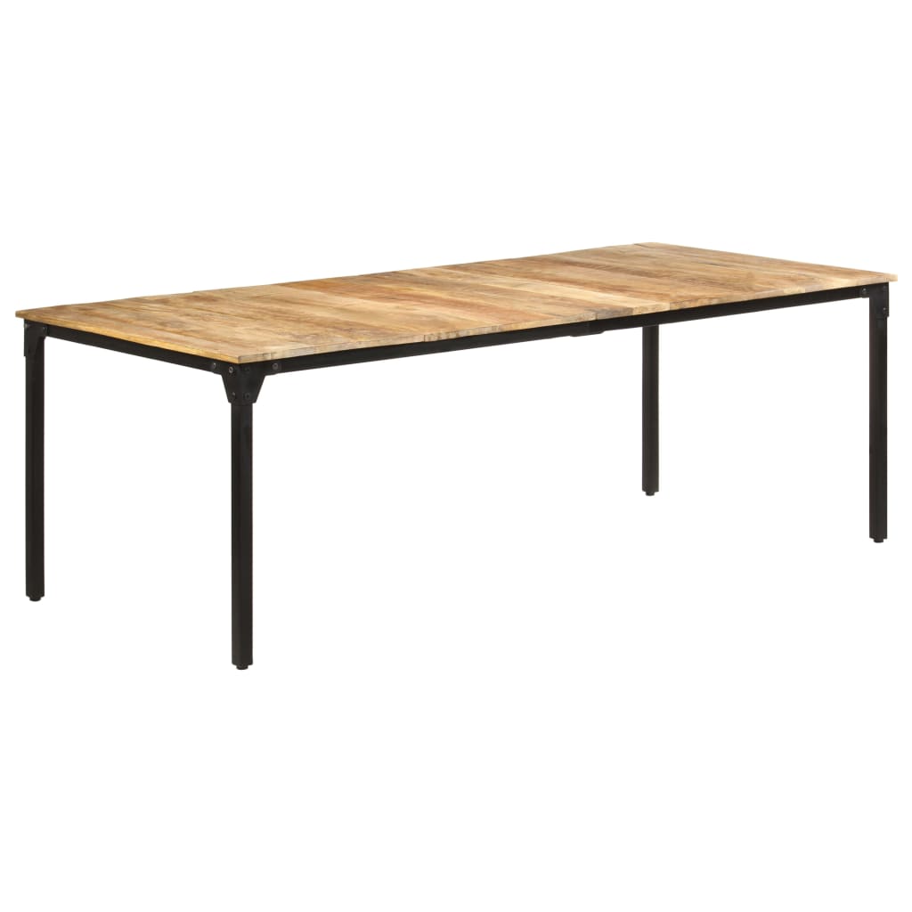 Dining Table 220x100x76 cm Rough Mango Wood - Design Hut
