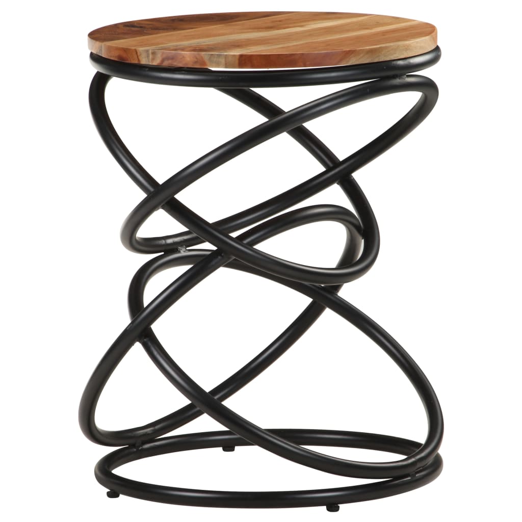 End Table 40x40x52 cm Solid Acacia Wood - Brittle & Co