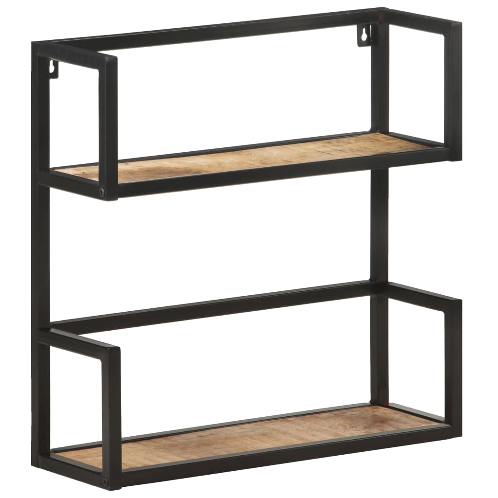 Wall Shelf 60x20x60 cm Rough Mango Wood - Discount Dealers