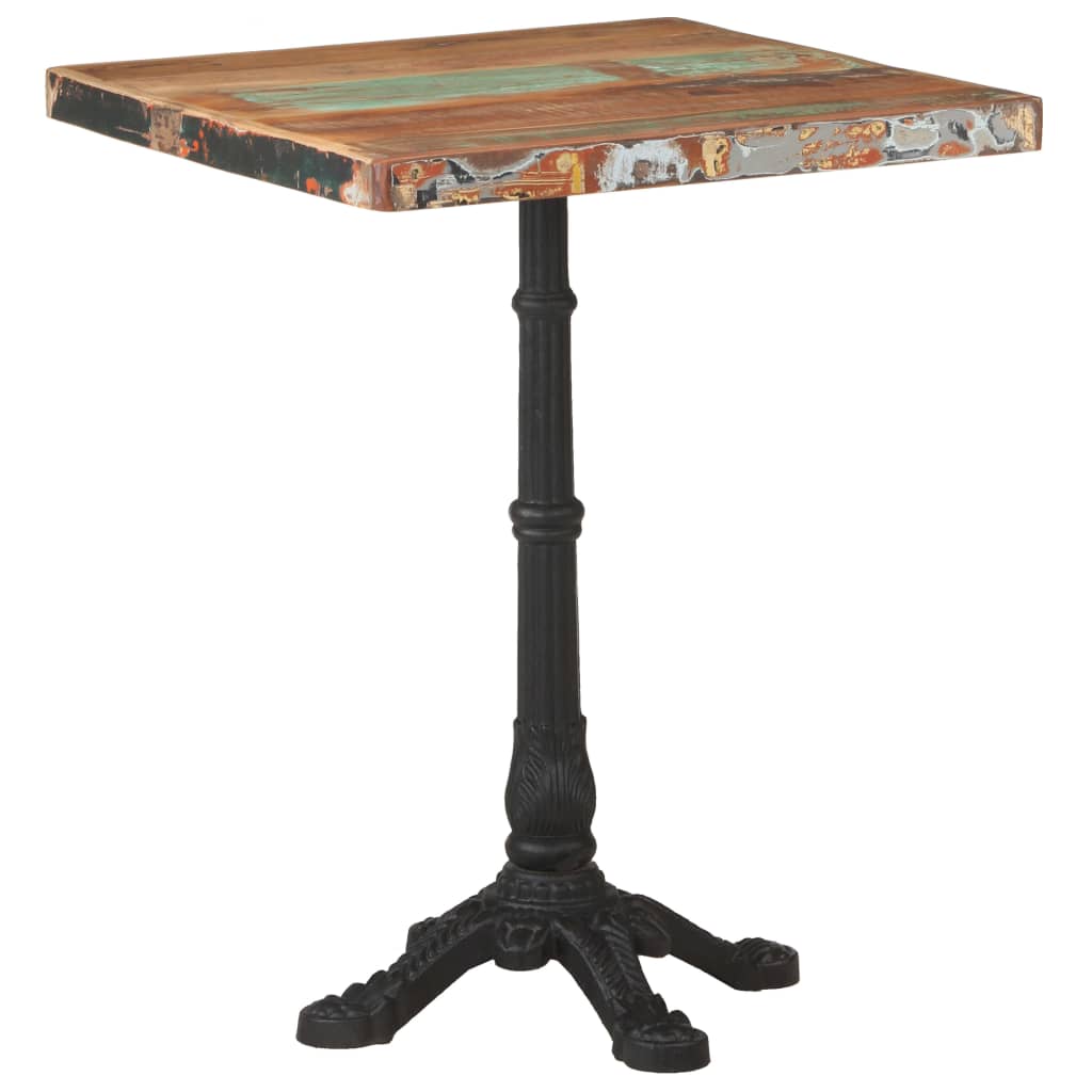 Bistro Table 60x60x76 cm Solid Reclaimed Wood - Brittle & Co