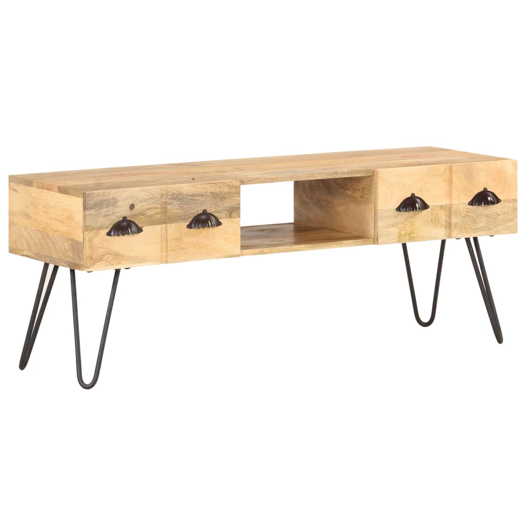 TV Cabinet 120x35x45 cm Solid Mango Wood - Millennium Furniture