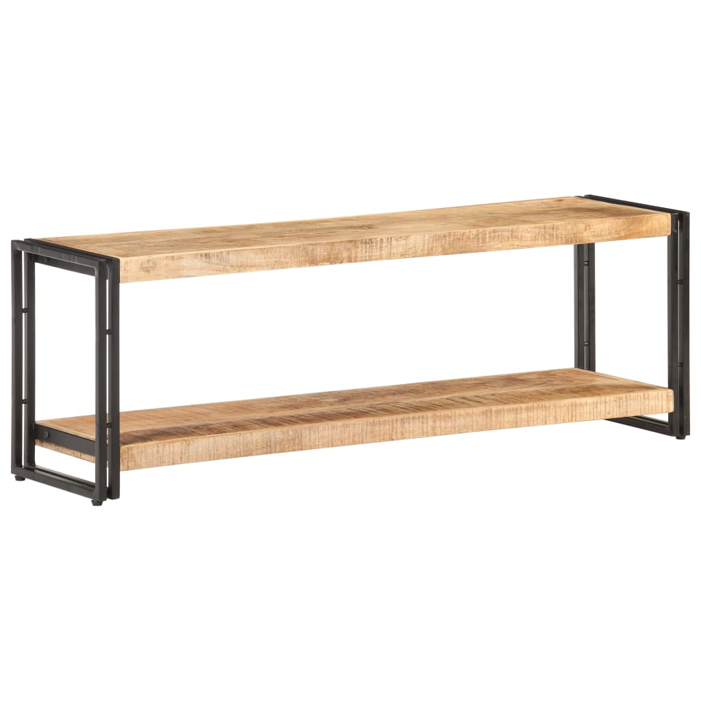 TV Cabinet 120x30x40 cm Rough Mango Wood - Millennium Furniture