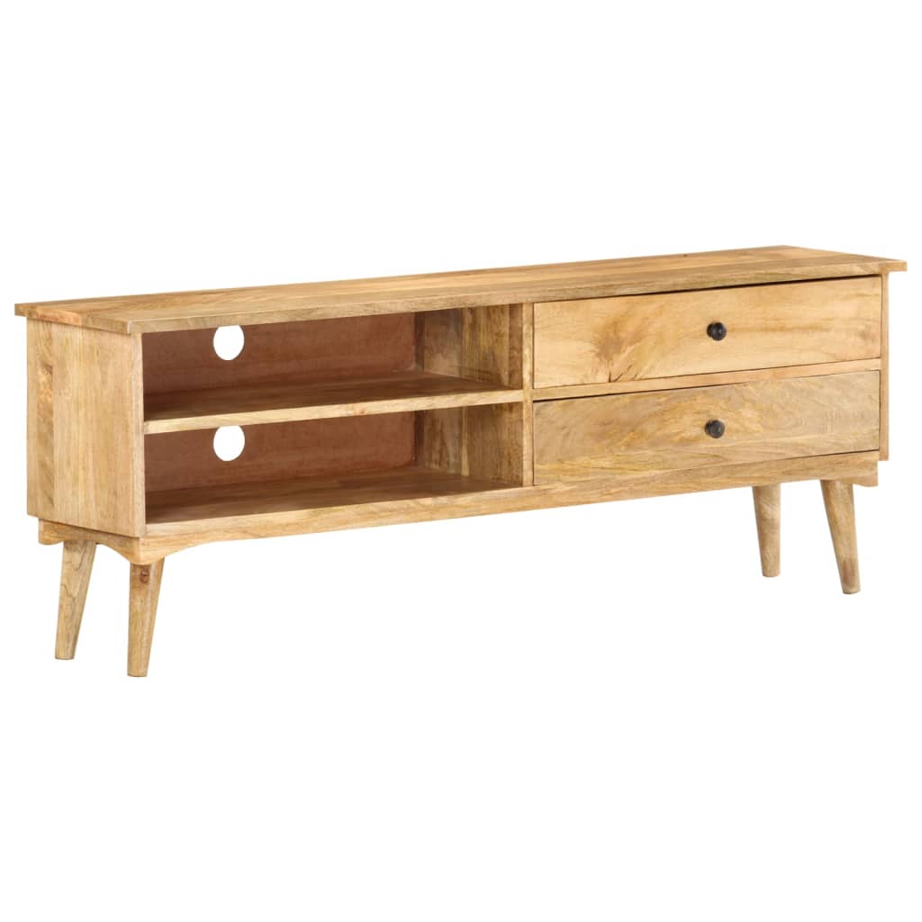 TV Cabinet 140x30x50 cm Solid Mango Wood - Discount Dealers