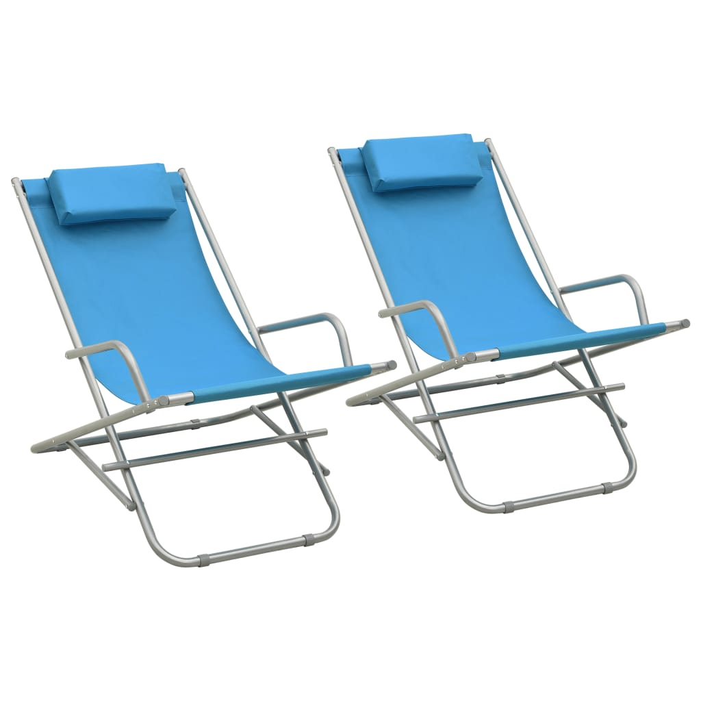 Rocking Chairs 2 pcs Steel Blue - Millennium Furniture