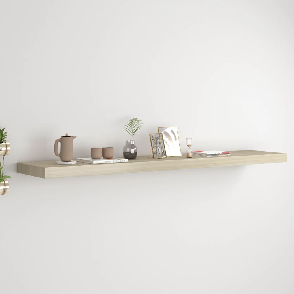 Floating Wall Shelf Oak 120x23.5x3.8 cm MDF - Merkel Designers