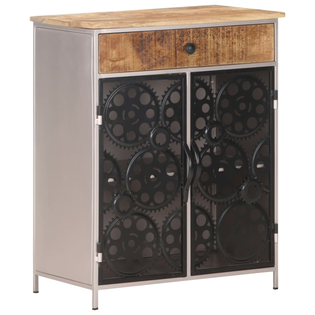 Sideboard 60x35x75 cm Rough Mango Wood & Iron - All Things Good