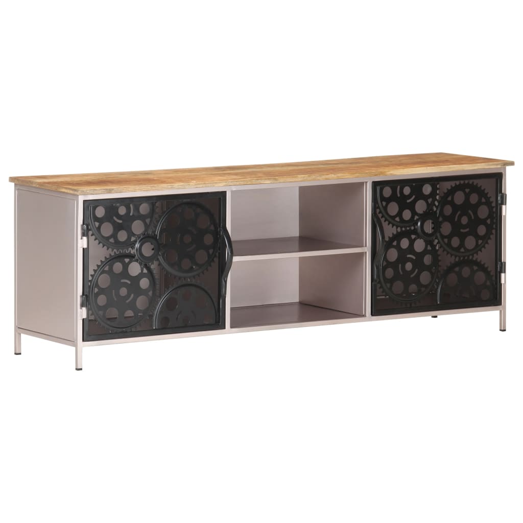 TV Cabinet 120x30x40 cm Rough Mango Wood - Style and Chic