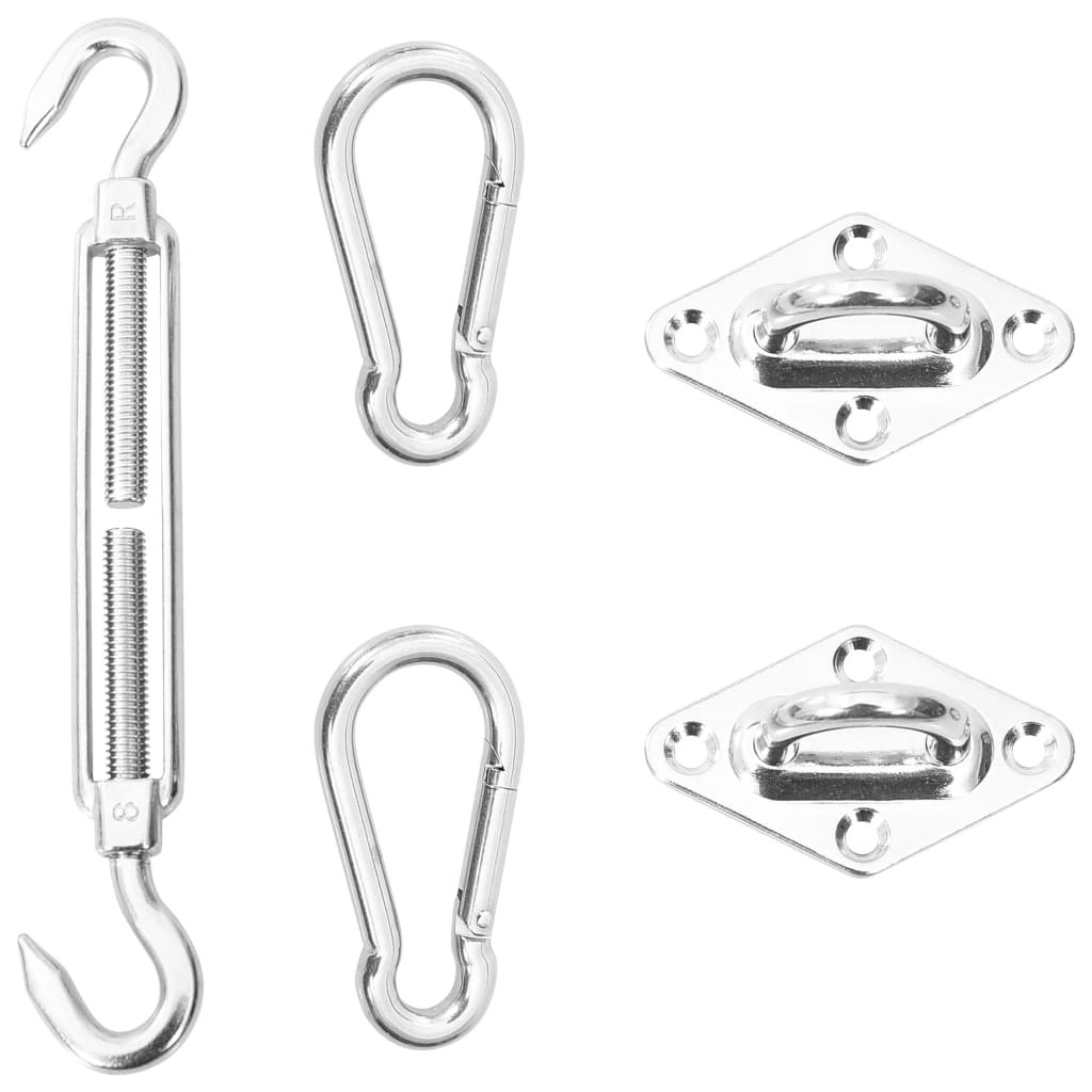5 Piece Sunshade Sail Mounting Kit Stainless Steel - Unbeatable Bargains