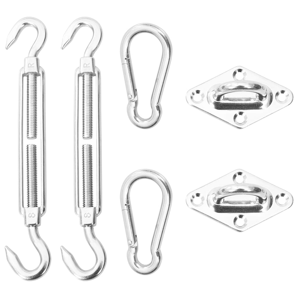 6 Piece Sunshade Sail Mounting Kit Stainless Steel - Discount Dealers