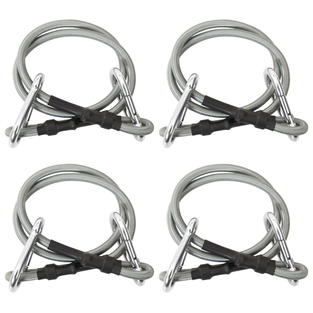 Ropes with Carabiner 4 pcs Rubber - Discount Dealers