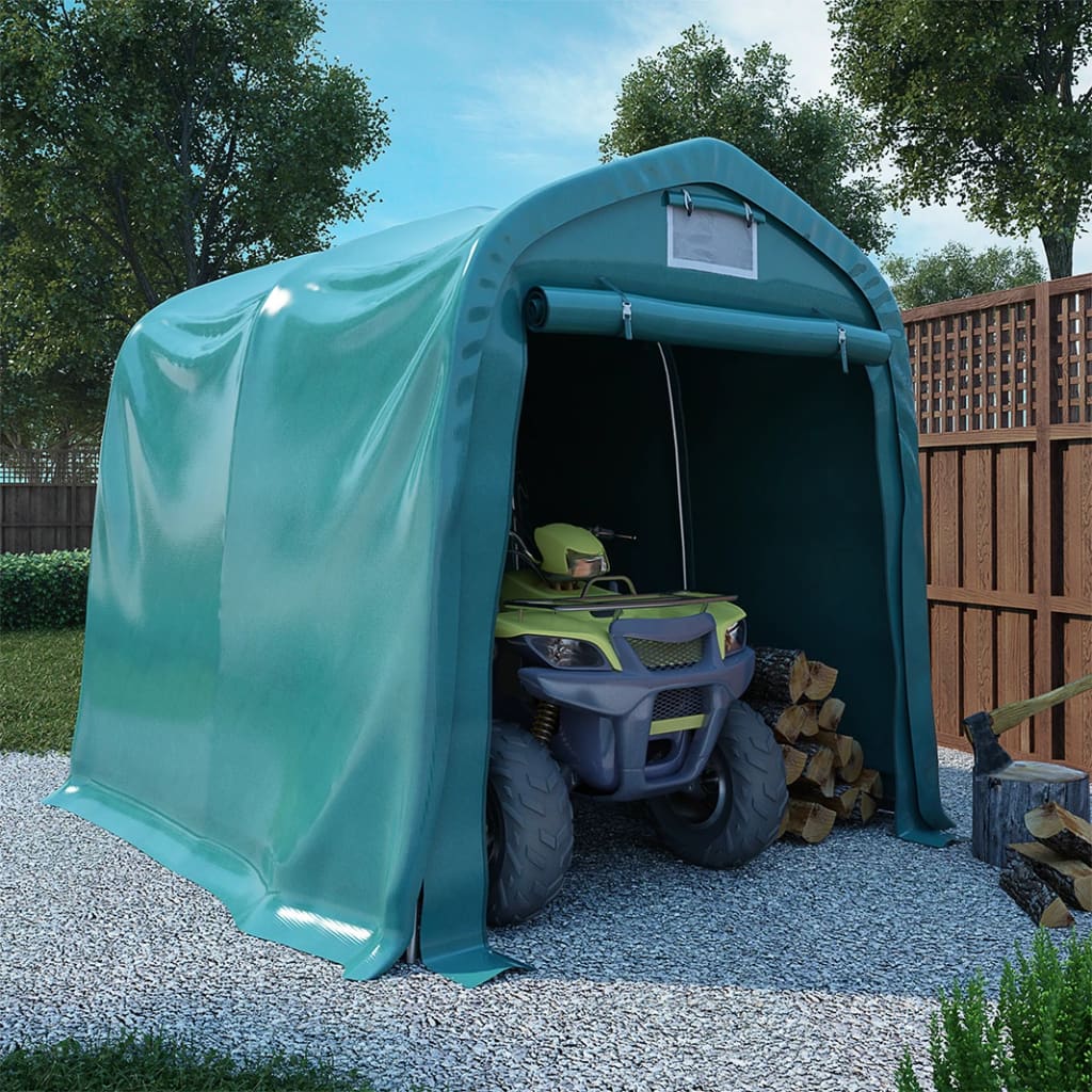 Garage Tent PVC 2.4x2.4 m Green - Direct Imports