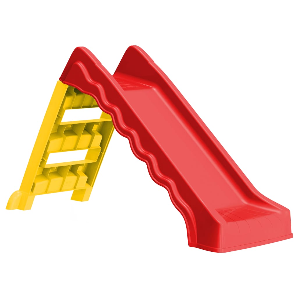 Foldable Slide for Kids Indoor Outdoor Red and Yellow - Direct Imports