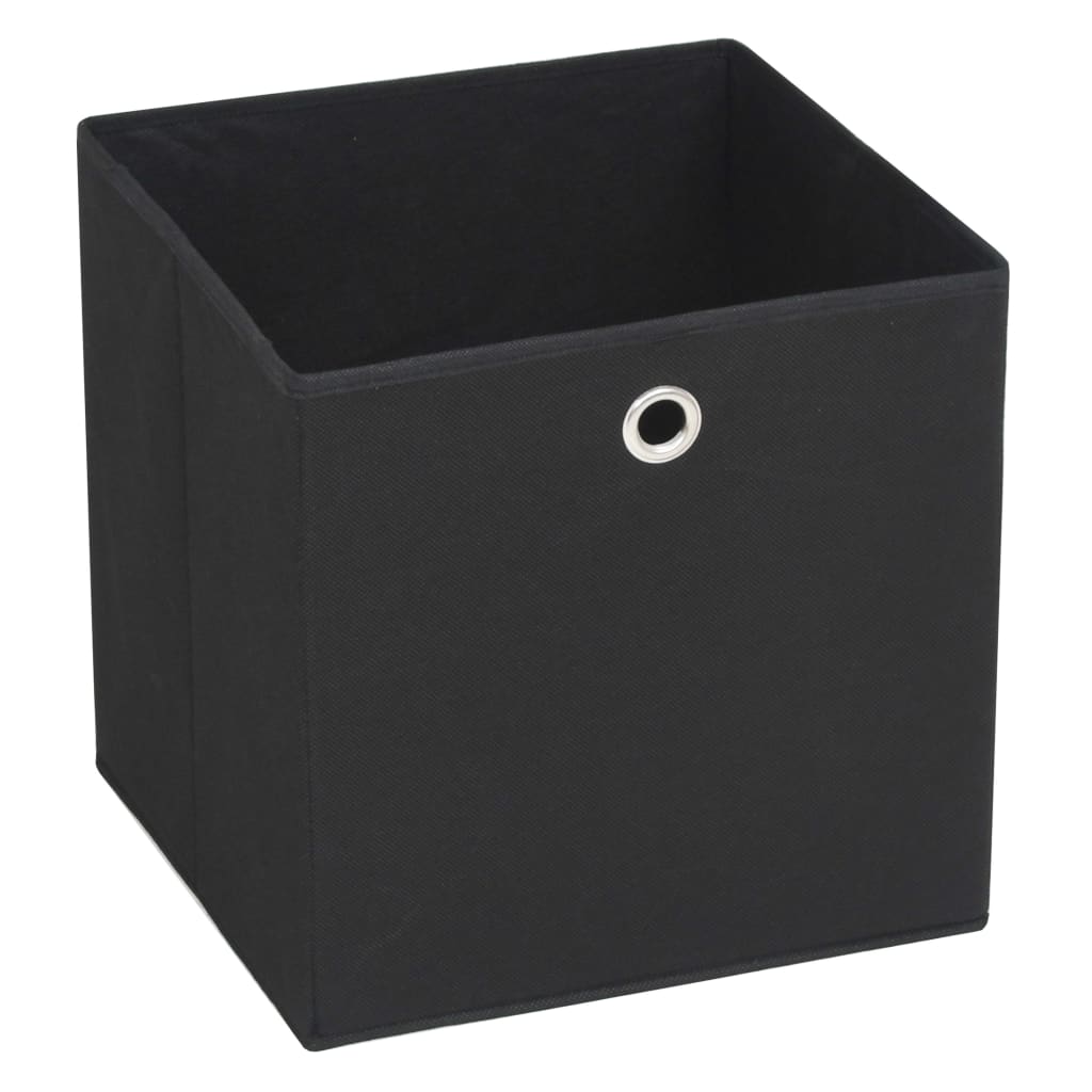 Storage Boxes 4 pcs Non-woven Fabric 28x28x28 cm Black - Merkel Designers