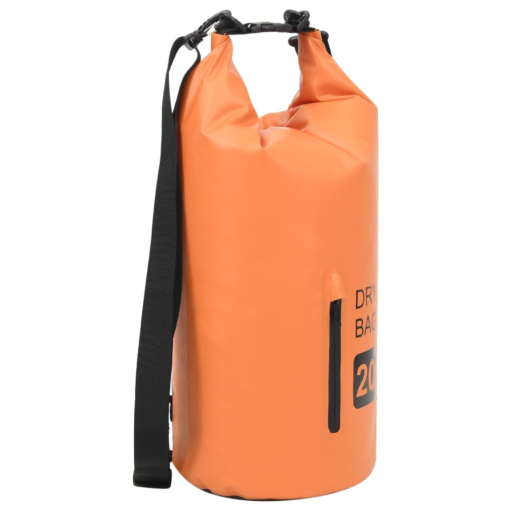 Dry Bag with Zipper Orange 20 L PVC - All Things Good