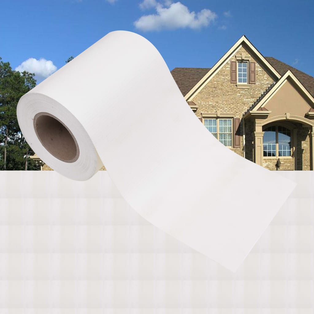 Garden Privacy Screen PVC 35x0.19 m White - R and M Furniture