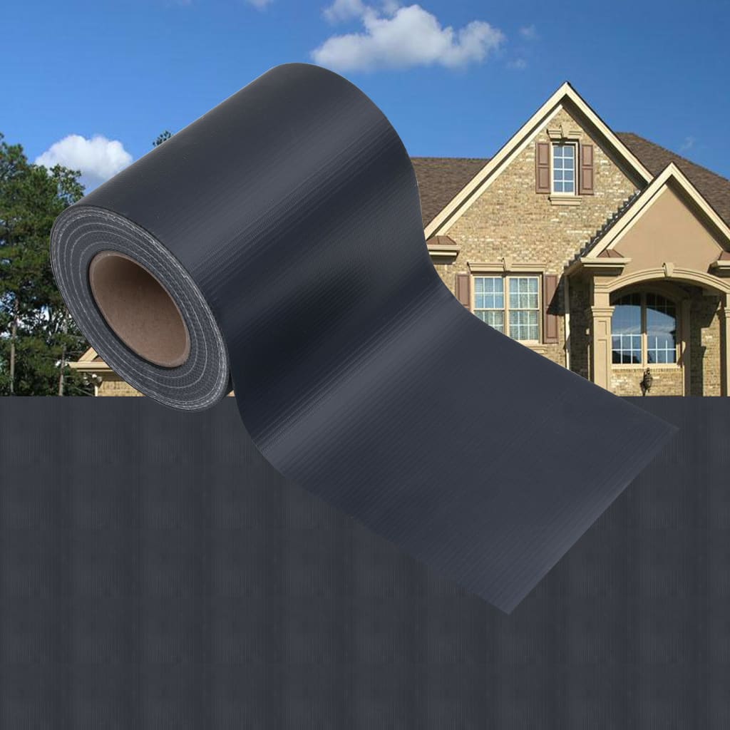 Garden Privacy Screens 4 pcs PVC 35x0.19 m Matte Dark Grey - Merkel Designers