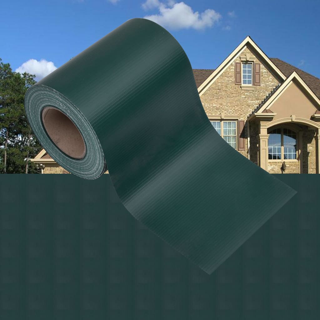 Garden Privacy Screen PVC 35x0.19 m Matte Green - Decor Base