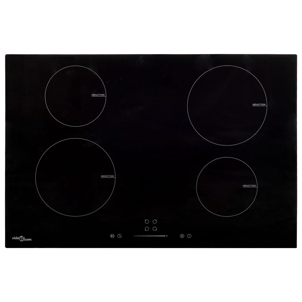 Induction Hob with 4 Burners Touch Control Glass 77 cm 7000 W - Discount Dealers